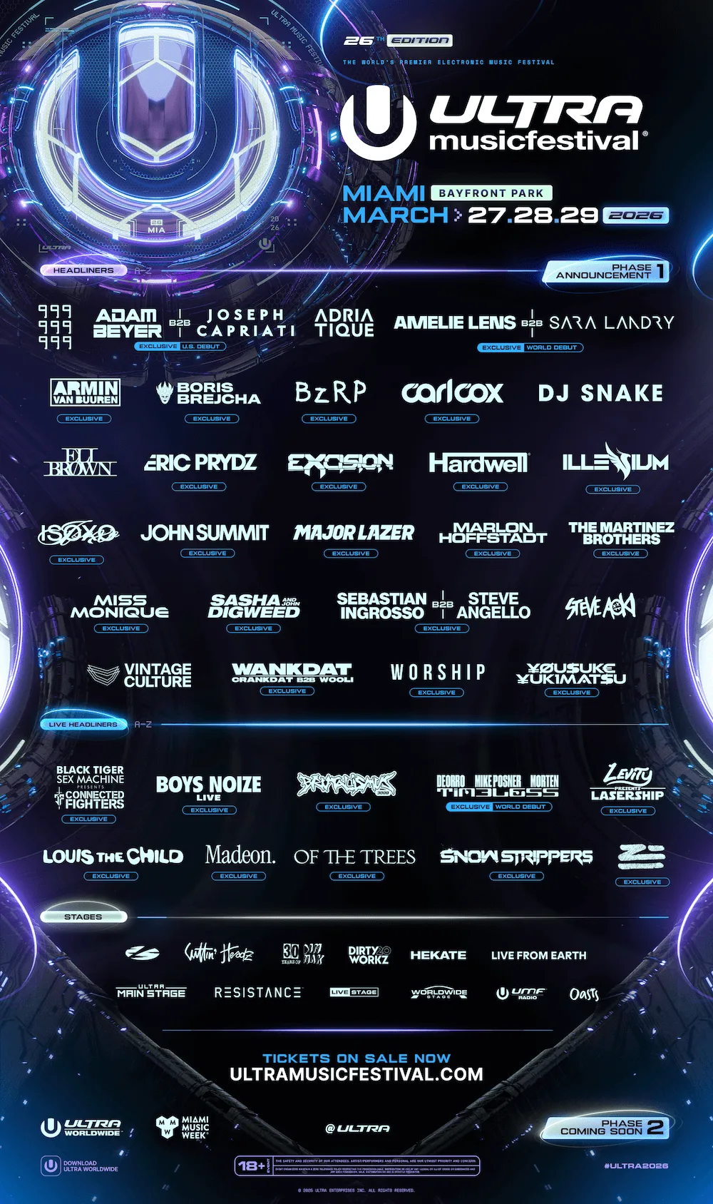 2027 Ultra Music Festival - Saturday at Bayfront Park